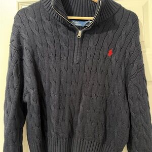 Polo Ralph Lauren Quarter Zip Cable Knit Sweater